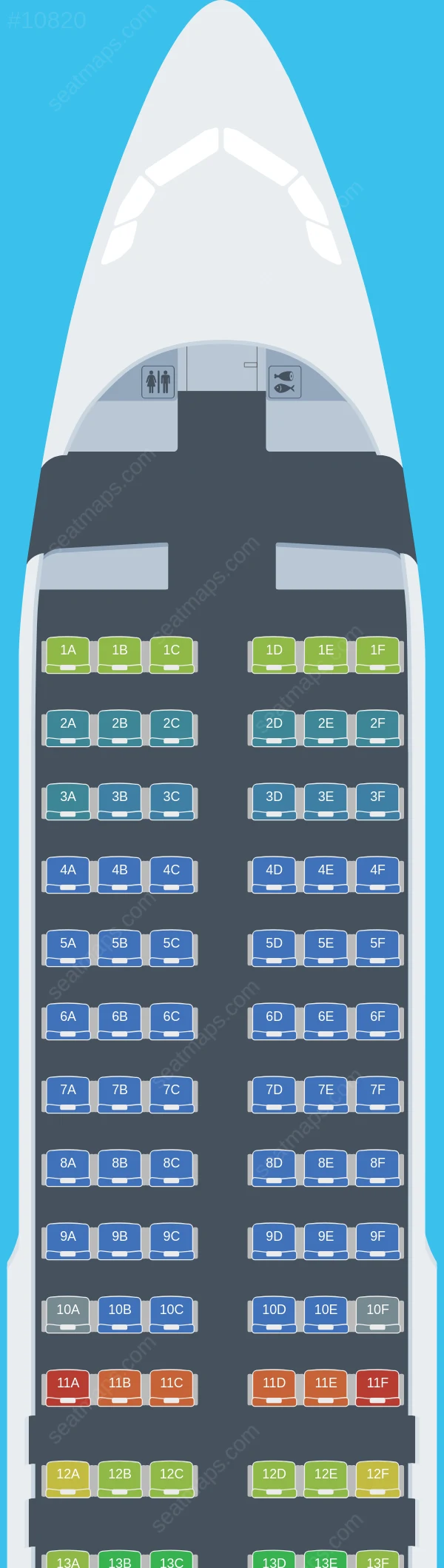 Sky Airline Peru Airbus A320neo seatmap preview
