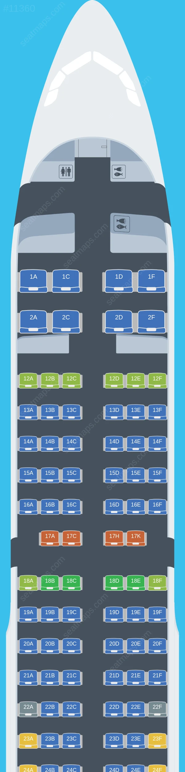 Air Canada Rouge Airbus A321-200 V.3 seatmap preview