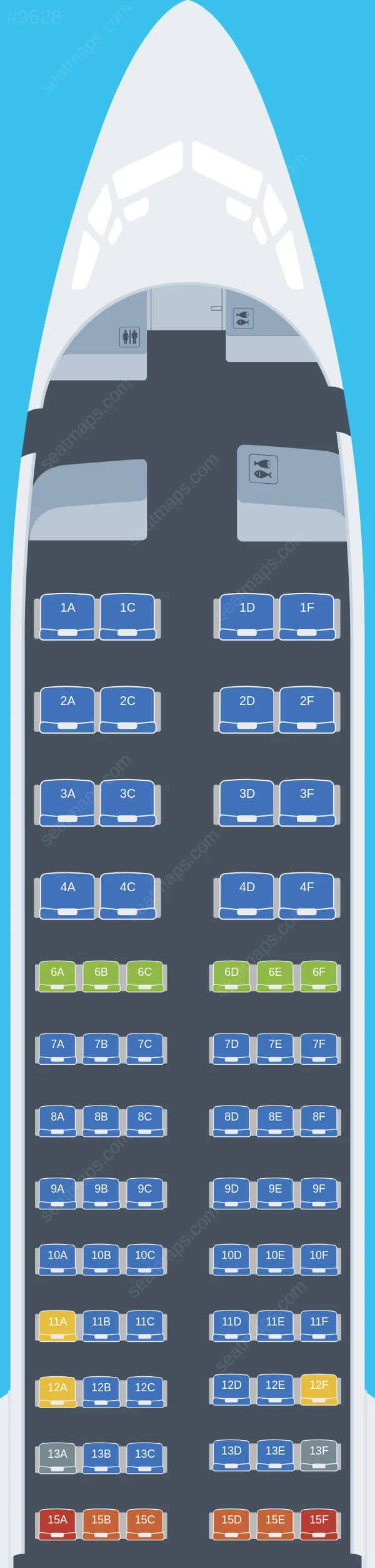 Alaska Airlines Boeing 737 MAX 9 seatmap preview