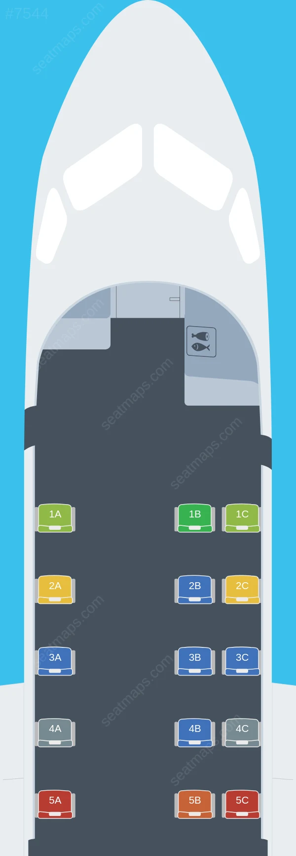 REX Airlines Saab S340 V.2 seatmap preview