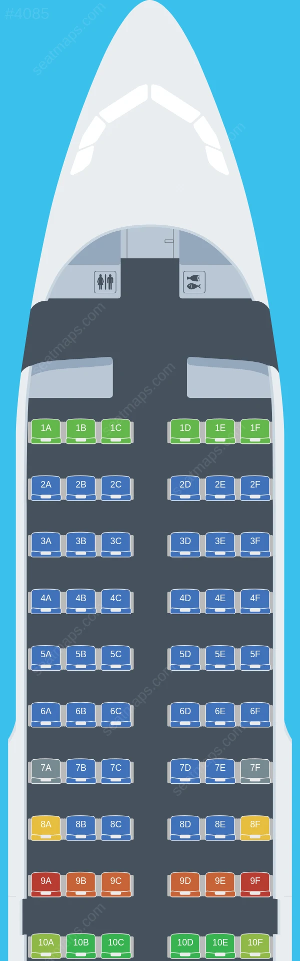 British Airways Airbus A319-100 V.1 seatmap preview