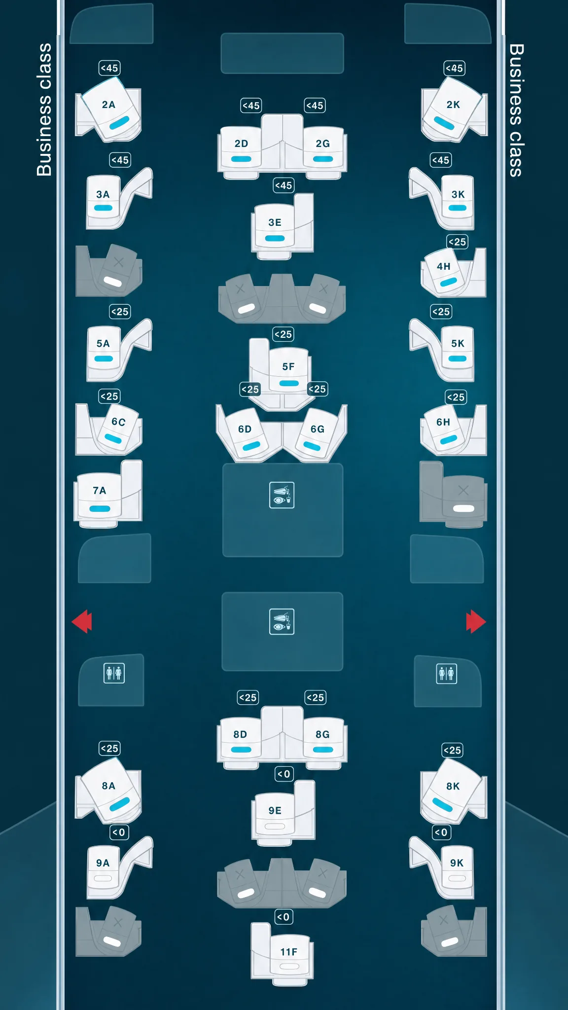 Customizable SeatMaps cabin illustration
