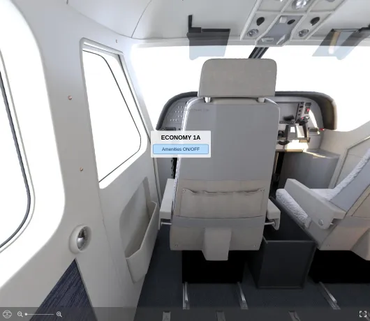 Azul Cessna 208 seat maps 360 panorama view