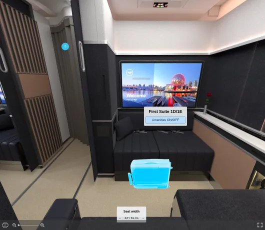 Lufthansa Airbus A350-900 Allegris seat maps 360 panorama view