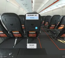 easyJet Europe Airbus A320neo seat maps 360 panorama view