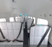 Azul Brazilian Airlines Cessna 208B Grand Caravan seat maps 360 panorama view