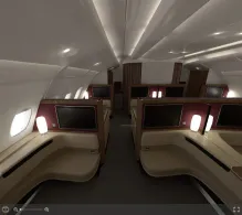 Qatar Airways Airbus A380-800 seat maps 360 panorama view
