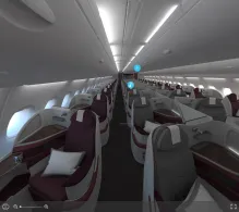 Qatar Airways Airbus A380-800 seat maps 360 panorama view