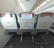 Air Arabia Dammam Airbus A320-200 seat maps 360 panorama view