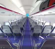 Wizz Air Airbus A321neo seat maps 360 panorama view