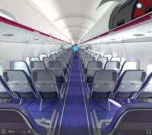 Wizz Air Airbus A321neo XLR seat maps 360 panorama view