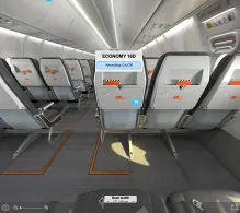SkyUp Airlines Boeing 737-800 seat maps 360 panorama view