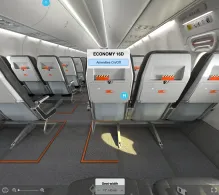 SkyUp Airlines Boeing 737-800 seat maps 360 panorama view