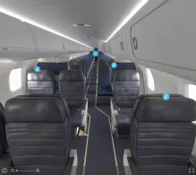 United Bombardier CRJ700 seat maps 360 panorama view