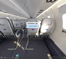 United Bombardier CRJ700 seat maps 360 panorama view