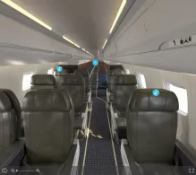 American Airlines Bombardier CRJ700 V.1 seat maps 360 panorama view