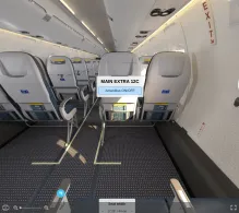 American Airlines Bombardier CRJ700 V.1 seat maps 360 panorama view
