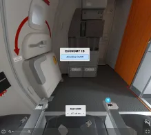 SkyUp MT Boeing 737-700 seat maps 360 panorama view