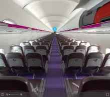 Wizz Air Airbus A320-200 V.2 seat maps 360 panorama view