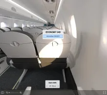 United Embraer E170 seat maps 360 panorama view