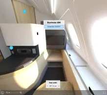 Etihad Airways Airbus A380-800 V.1 seat maps 360 panorama view
