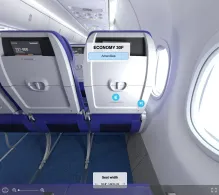 Southwest Airlines Boeing 737-800 V.1 seat maps 360 panorama view