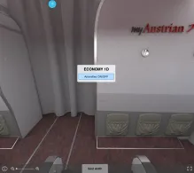 Austrian Airlines Airbus A321-200 seat maps 360 panorama view