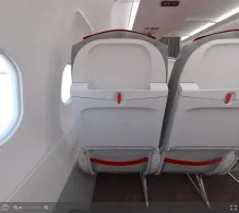 Austrian Airlines Airbus A321-200 seat maps 360 panorama view