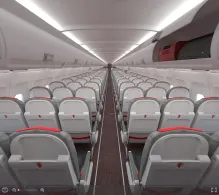Austrian Airlines Airbus A321-200 seat maps 360 panorama view