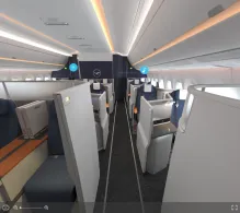 Lufthansa Airbus A350-900 Allegris seat maps 360 panorama view