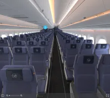 Lufthansa Airbus A350-900 Allegris seat maps 360 panorama view