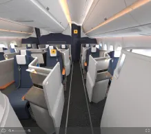 Lufthansa Airbus A350-900 Allegris seat maps 360 panorama view