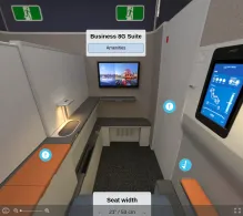 Lufthansa Airbus A350-900 Allegris seat maps 360 panorama view