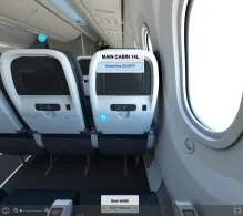 American Airlines Boeing 787-8 V.2 seat maps 360 panorama view