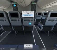 American Airlines Boeing 787-8 V.2 seat maps 360 panorama view