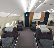 Lufthansa Airbus A380-800 V.1 seat maps 360 panorama view