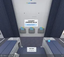 Air Caraibes Airbus A330-300 seat maps 360 panorama view