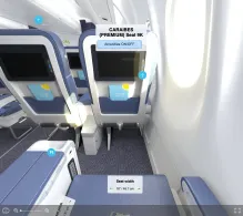 Air Caraibes Airbus A330-300 seat maps 360 panorama view