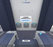 Air Caraibes Airbus A330-300 seat maps 360 panorama view