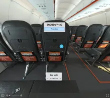 easyJet Switzerland Airbus A320neo seat maps 360 panorama view