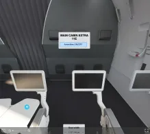 American Airlines Airbus A321-200 V.2 seat maps 360 panorama view