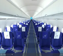 IndiGo Airbus A320-200 seat maps 360 panorama view