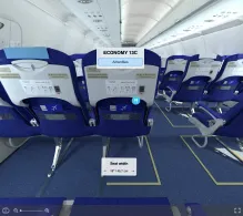IndiGo Airbus A320-200 seat maps 360 panorama view