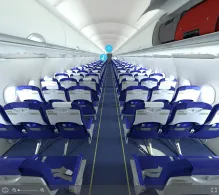 IndiGo Airbus A320-200 seat maps 360 panorama view