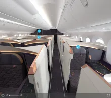 Riyadh Air Boeing 787-9 seat maps 360 panorama view