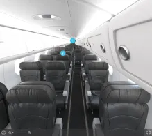 American Airlines Bombardier CRJ900 V.1 seat maps 360 panorama view