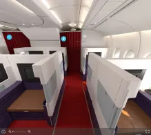 Global Airlines Airbus A380-800 seat maps 360 panorama view