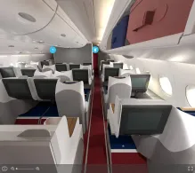 Global Airlines Airbus A380-800 seat maps 360 panorama view