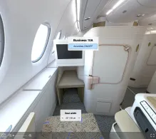 Asiana Airlines Airbus A380-800 old seat maps 360 panorama view