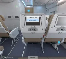 Asiana Airlines Airbus A380-800 old seat maps 360 panorama view